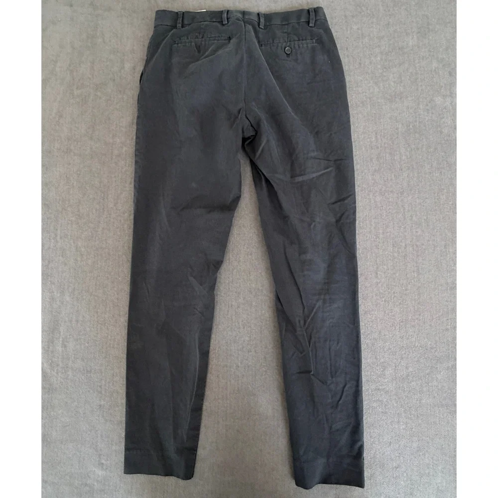 Banana Republic Mens Slim Fit Chino Pants 33x34 Charcoal Black Preppy Casual